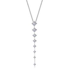 Lafonn Simulated Diamond Icicle Drop Necklace Tax Free, Necklace Box, Drop Necklace, Cross Necklace, Platinum, Silver Necklace, Diamonds, Ships, Sterling Silver