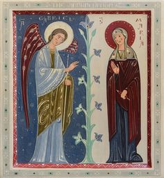 an icon depicting two angels with wings