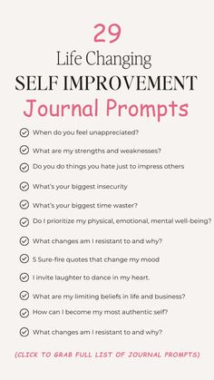 the 29 life changing self improvement journal