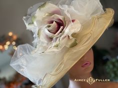 Derby Gala, Kentucky Oaks, Hat Cream, Royal Ascot Hats, Ascot Hats, Church Hat, Velvet Rose, Bridal Hat, Unique Hats