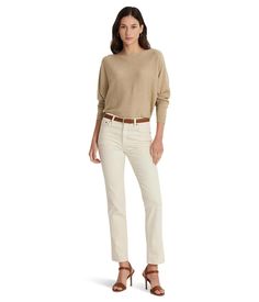 Stay warm and cozy all day by wearing the LAUREN Ralph Lauren® Cotton-Blend Dolman-Sleeve Sweater that features a comfortable cotton blend fabric for long-lasting warmth and comfort. From casual trousers to stylish denim, this ribbed sweater works with most styles and looks. The rib-knit construction adds to its style and comfort while its pullover style offers easy wear. This pullover sweater makes a great addition to your winter wardrobe..Relaxed fit..Long Dolman sleeves with ribbed cuffs and Fall Ralph Lauren Tops With Ribbed Cuffs, Cozy Cotton Sweater In Neutral Color, Cozy Neutral Cotton Sweater, Ralph Lauren Casual Fall Sweater, Ralph Lauren Relaxed Fit Tops For Fall, Ralph Lauren Cotton Long Sleeve Sweater, Neutral Relaxed Fit Cotton Sweater, Ralph Lauren Casual Spring Sweater, Ralph Lauren Long Sleeve Sweater For Spring