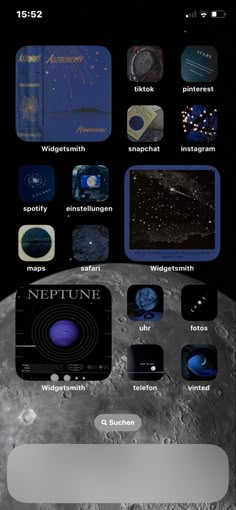 an image of the planets and their names on it's screen, as well as pictures