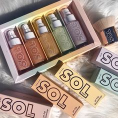 Sol Body, Body Shimmer, Shimmer Body Oil, Makeup Kits, Kabuki Brush, Pretty Skin Care, Body Oils, Dry Oil, Pretty Skin