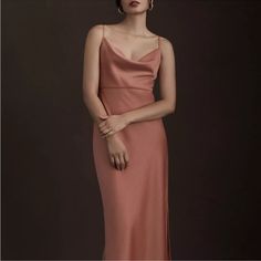 Bhldn Cali Satin Cowl-Neck Midi Slip Dress Anthropologie Bhldn, Charmeuse Dress, Bhldn Dresses, Bhldn Dress, Georgette Dress, Midi Slip Dress, Satin Midi Dress, Little White Dresses, Dress Silhouette