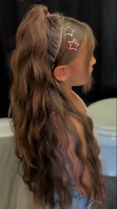 #beauty, #makeup, #skincare, #haircare Girls Birthday Hairstyles, Hair Styles For 10 Year Girl, Hairstyles For 10 Year Girl, Hairstyles For Little Kids Easy, Bun Hairstyles For Kids, Cute Easy Hairstyles For Kids, Braided Rose Hairstyle, Hairstyles Fall, Hairstyle Girl