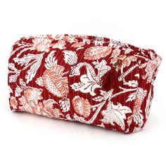 Our Maltese cosmetic bag comes in 3 sizes, designed to fit in each other to save space. A perfect travel companion, ideal for storing all essentials or just for organizing your dressing table. They have a plastic inner lining to protect from spills and stains. Use them for storing your make up kit, hair brush, pen-pencil, stationary, toiletries, first aid and medical supplies, jewelry, baby products or simply as a beautiful gift. 100% Cotton Hand-Block Printing Plastic Inner Lining Full Zipper c Foldable Rectangular Cosmetic Bag For Travel, Foldable Rectangular Travel Cosmetic Bag, Foldable Pouch Cosmetic Bag For Travel, Foldable Pouch Bag For Storage, Red Rectangular Cosmetic Bag Gift, Rectangular Red Cosmetic Bag As Gift, Rectangular Red Cosmetic Bag Gift, Foldable Rectangular Cosmetic Bag For Daily Use, Red Travel Clutch Pouch