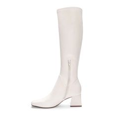 Dario Boot | Chinese Laundry Fall White Knee-high Boots Medium Width, Chic White Knee-high Boots Medium Width, White Wide Calf Snip Toe Knee-high Boots, White Knee-high Boots With Reinforced Heel, White Leather Knee-high Boots Medium Width, French Toes, Clog Sandals, Chinese Laundry, Flats For Sale