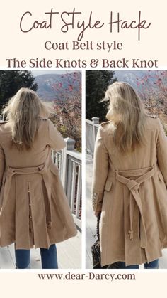 app How To Tie Cardigan Belt, Tie Belt Cardigan Outfit, Tie Coat Belt Back, How To Tie A Coat Belt In The Back, Coat Tied Around Waist, Coat Belt Knot, How To Tie A Coat Belt, Belted Cardigan Outfit, Belt Knots