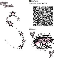 a qr code with stars on it and the word star paint written in pink