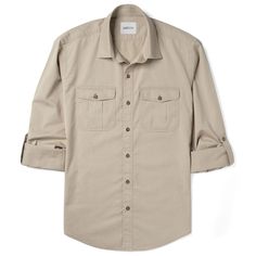 Description Details Care Fit The Work Utility Shirt is a versatile and durable option for any task. Made with soft washed cotton twill fabric, it features easy rolled sleeves, classic utility pockets, and light brown horn buttons. Whether you're working on a project, in the office, or out for the weekend, this shirt is your go-to.see more outfitting ideas here > • Soft classic spread collar• Reinforced flat felled seams throughout• Well proportioned chest pockets • Durable faux horn buttons• Comfortable, easy-care 100% cotton fine twill• Pre-washed/pre-shrunk fabric for soft hand• Always formaldehyde free • Handmade one batch at a time • Easy machine wash • Iron up to 150ºc/302ºf • Our fit is clean and comfortable but not constricting• Our shoulder is tailored and sleeve narrow to give a s Cheap Utility Button-up Shirt, Banded Collar Shirts, Flat Felled Seam, Utility Shirt, Polo Pullover, Utility Pockets, Casual Long Sleeve Shirts, Rolled Sleeves, Soft Classic