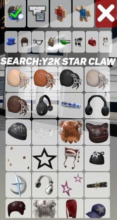 the screenshot shows many different types of hats