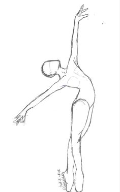 a drawing of a person doing a handstand