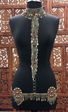 Jeweled Kuchi Fringe Body Chain Scarlet's by ScarletsGypsyLounge, $245.00 Afghani Jwellary, Jitterbug, Body Adornment, Afghan Dresses, Belly Dance Costume, Belly Dancing, Belly Dance Costumes, Khalid