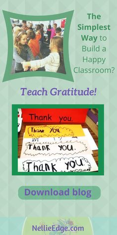 the teacher's thank card has been made to teach children how to be happy