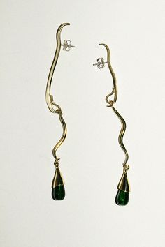 Slightly asymmetrical, six independent pieces that can be hooked together for multiple styling options. Each earring is approximately 4.5" and 5" long with interchangeable parts that can be combined to a maximum length of 7" for one earring and minimum of 2" Metal Long Drop Linear Earrings, Formal Long Drop Linear Metal Earrings, Formal Long Drop Linear Earrings In Metal, Modern Linear Long Drop Earrings, Samantha Pleet, Contemporary Jewelry Design, One Earring, Black Crane, Lost Wax Casting