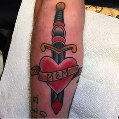 Amazing Mom Heart Tattoo Ideas Sailor Jerry Flash, Realistic Temporary Tattoos, Ship Tattoo, Tattoo Transfers, Dagger Tattoo, Classic Tattoo, Traditional Tattoos