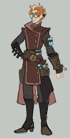 (2) Tumblr Steampunk Character, Steampunk Characters, The Magnus Archives, Dungeons And Dragons Characters, Dnd Art, Poses References, Superhero Design, Fantasy Concept Art