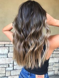 High Light Ideas For Brunettes, Highlights Brown Hair Not At Root, Long Brunette Hair Balayage Straight, Natural Balayage On Dark Brown Hair, Dark Brunette Hair With Blonde Balayage, Subtle Changes For Brunettes, Brunette Halo Highlights, Brunette Foilyage Hair, Burnett Baylage Blonde