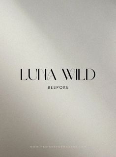 the logo for luna wild bespoke is shown in black and white on a silver background