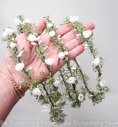 Small Greenery Wreath Bridesmaids Flower Crown with white flowers and Natural Greens Boho Wedding Hair This flower crown is a computer circle halo covered in pretty greenery and small vintage white flowers. It is a simple greenery wreath perfect for a simple bride or bridesmaids. It is made on bendable wire with small white berries. It has a rustic boho feeling, perfect for a natural wedding look. If you would like different color flowers just let me know, I have these exact flowers in a light b Bridemaid Flowers, Natural Flower Crown, Bridesmaid Flower Crown, Floral Hairpiece, Green Cabin, Sage Green Flowers, Flower Crown Bridesmaid, White Flower Crown, Natural Wedding Hairstyles