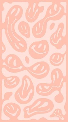 an abstract pink and white pattern on a light peach background, with wavy lines in the center