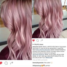 Pink Hair Formula, Dusty Rose Hair, Exotic Hair Color, Copper Blonde Hair Color, Schwarzkopf Hair Color, Hair Color Plum