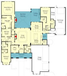 the floor plan for this house is very large and has two separate rooms, one with a