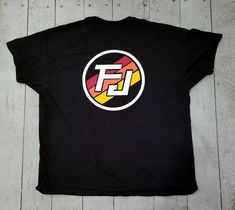 FJ TEQ-Style Tee Shirt with Vintage Stripes Black T-shirt With Heat Transfer Vinyl Band Merch, Sporty Black Tops With Heat Transfer Vinyl, Vintage Stripes, Retro Stripes, Fj Cruiser, Catch Phrase, Clothing Logo, Logo Tees, Embroidered Patches