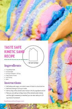 a recipe for rainbow cake with instructions on how to make it