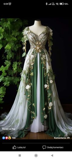 Wizard Wedding Dress, Nature Ball Gown, Forest Elf Wedding, Earth Tone Wedding Dress, Fairycore Bridesmaid Dresses, Virgo Wedding Dress, Magical Forest Wedding Dress, Fairycore Ballgown, Autumn Court Dress