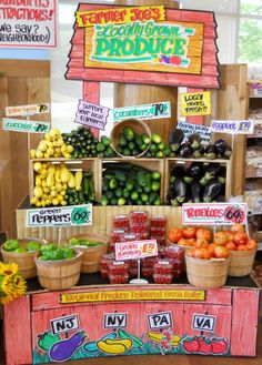 an assortment of fruits and vegetables for sale