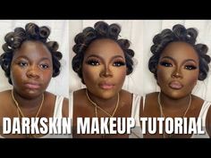 Woc Makeup Tutorial, Black Make Up Tutorial, Dark Skin Makeup Tutorial Step By Step, Makeup For Black Skin Natural, Make Up For Dark Skin Women, Dark Skin Eyeshadow, Contour For Dark Skin, Skin Makeup Tutorial, Makeup For Dark Skin