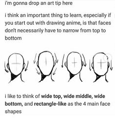 the instructions for how to draw an anime character's head with different facial expressions