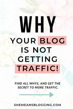 the words why your blog is not getting traffic