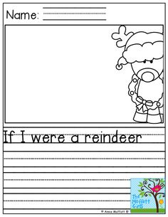 a printable worksheet with the words if i were a reindeer and an image of