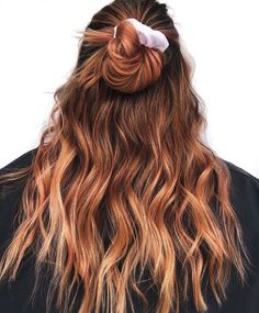 Redhead With Balayage, Brunette Red Blonde Balayage, Natural Redhead Lowlights, Ginger Balayage Brown Roots, Going From Blonde To Red, Red Hair Blonde Tips, Summer Hair Color For Red Heads, Fun Fall Hair Colors Brunettes, Brown Red Blonde Balayage