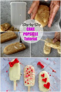 step by step instructions to make cake popsicles for valentine's day or any special occasion