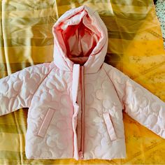 Baby Girls Sz 12-Mos Maya Ray Winter Jacket With Fur Lining Cute Spring Outerwear, Pink Hooded Puffer Jacket For Spring, Cute Outerwear For Cold Spring Weather, Cute Long Sleeve Hooded Jacket For Spring, Pink Long Sleeve Hooded Jacket For Spring, Cute Pink Hooded Jacket For Fall, Cute Pink Long Sleeve Hooded Jacket, Pink Long Sleeve Winter Outerwear, Pink Winter Jacket