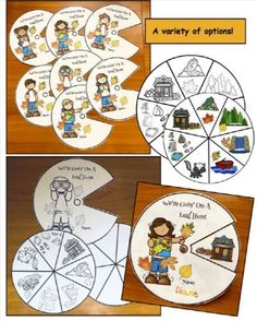 four different activities to teach children about fall