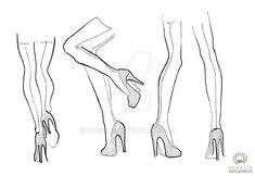 the legs and ankles of a woman in high heels, with one leg bent up