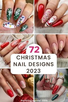 Disney Nail Art, Festive Holiday Nails, Nail Art Noel, Christmas Tree Nails, Holiday Nails Christmas, Tree Nails