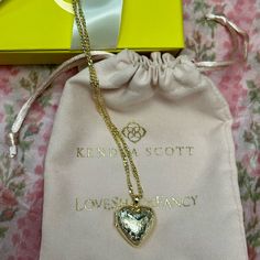 Kendra Scott X Loveshackfancy Gold Locket Necklace New With Bag And Box This Is My Let Is Go Price - Happy To Keep It. It's My Favorite Piece From This Release. New With Tags, Gorgeous Locket From The Kendra Scott X Loveshackfancy Collab. Includes Pink Bag And Kendra Scott Box. Loveshackfancy Kendra Scott, Jewelry Kendra Scott, Gold Locket Necklace, Gold Locket, Box Color, Locket Necklace, Kendra Scott, Pink Bag, Birthday Wishes