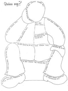 a paper doll with words written on it