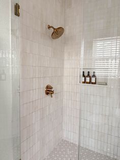 Home | Wells Design Studio Oatmeal Tile Bathroom, Bedrosians Celine Tile White, Bathroom Tile Neutral, Celine Tile Bedrosians, Bedrosians Celine Tile, Bedrosians Chloe, Neutral Master Bath Ideas, Transitional Bathroom Tile, White And Bronze Bathroom