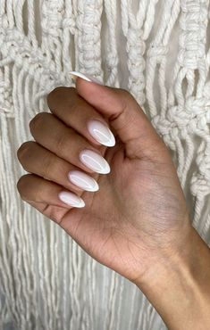 Off White French Tip Nails Almond, Funny Bunny With French Nails, French Tip Nails Funny Bunny, French Nails Funny Bunny, French Tip With Funny Bunny, White On White Almond French, White On White Almond Nails, French Almond Nails Design White, White On White French Manicure Almond