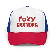 I personally designed this hat to be as close as possible to the one depicted in the episode. One way you can tell is the "Y" in the word "Foxy". This embroidered trucker hat is based on Krabs' Foxy Grandpa hat in the episode with Smitty Werbenjagermanjensen. He was #1.  SMITTYWERBERN'S #1 HAT: https://www.etsy.com/listing/1462851118/smittys-soda-drink-hat-1 Note: both hats differ in style. * 100% polyester front * 100% polyester mesh back * Thicker and heavier fabric, laminated with high-densit Fan Merchandise Letter Print Trucker Hat, Smitty Werbenjagermanjensen, Head Accessories, Dream Wardrobe, Trucker Cap, Color Matching, Caps Hats, Trucker Hat, Favorite Outfit