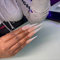 Good Nails, Freestyle Nails, Poppin Nails, 2022 Nails, Inspiration Nails, Long Stiletto Nails, Summer Acrylic, Nails Inspired, Curved Nails