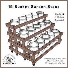 the instructions for how to build a garden stand