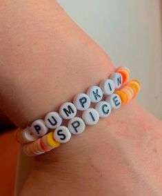 a cute halloween themed bracelet set! it is orange with beads that say pumpkin and spice! Halloween Themed Bracelets, Pumpkin Bead Bracelet, Themed Bracelets, Pumpkin Bead, Bead Bracelet, Cute Halloween, Houston Tx, Halloween Themes, Bracelet Set