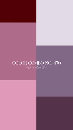 the color combo no 407 is shown in shades of pink, purple and red